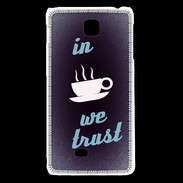 Coque LG F5 In Coffee We trust Bleu ZG