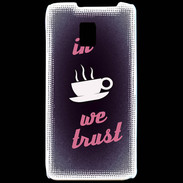 Coque LG P990 In Coffee We trust Rouge ZG