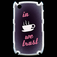 Coque Blackberry 8520 In Coffee We trust Rouge ZG
