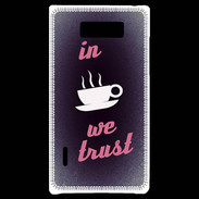Coque LG Optimus L7 In Coffee We trust Rouge ZG