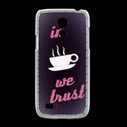 Coque Samsung Galaxy S4mini In Coffee We trust Rouge ZG
