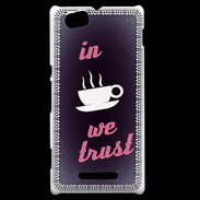 Coque Sony Xperia M In Coffee We trust Rouge ZG