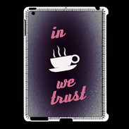 Coque iPad 2/3 In Coffee We trust Rouge ZG