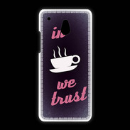 Coque HTC One Mini In Coffee We trust Rouge ZG