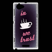 Coque Sony Xperia L In Coffee We trust Rouge ZG