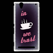 Coque Sony Xperia T2 Ultra In Coffee We trust Rouge ZG