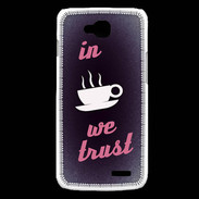 Coque LG L90 In Coffee We trust Rouge ZG