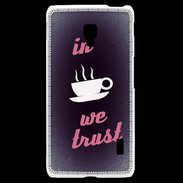 Coque LG F6 In Coffee We trust Rouge ZG