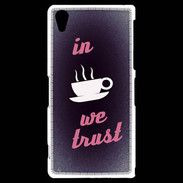 Coque Sony Xperia Z2 In Coffee We trust Rouge ZG
