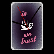 Grande pendule murale In Coffee We trust Rouge ZG