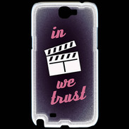 Coque Samsung Galaxy Note 2 In Ciné We Trust Rouge ZG