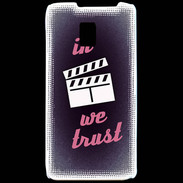 Coque LG P990 In Ciné We Trust Rouge ZG
