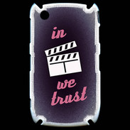 Coque Blackberry 8520 In Ciné We Trust Rouge ZG