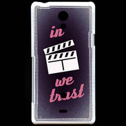 Coque Sony Xperia T In Ciné We Trust Rouge ZG