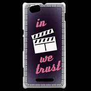 Coque Sony Xperia M In Ciné We Trust Rouge ZG