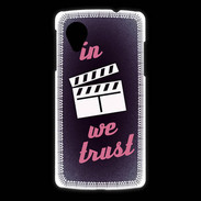 Coque LG Nexus 5 In Ciné We Trust Rouge ZG