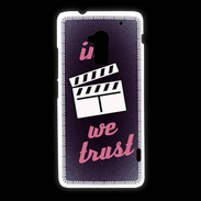 Coque HTC One Max In Ciné We Trust Rouge ZG