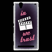 Coque Sony Xperia T2 Ultra In Ciné We Trust Rouge ZG