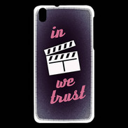 Coque HTC Desire 816 In Ciné We Trust Rouge ZG