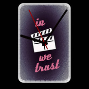 Grande pendule murale In Ciné We Trust Rouge ZG