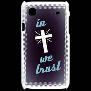 Coque Samsung Galaxy S In Christ We trust Bleu ZG