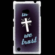 Coque Nokia Lumia 720 In Christ We trust Bleu ZG