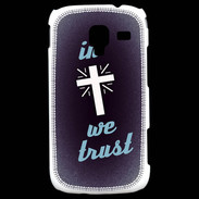 Coque Samsung Galaxy Ace 2 In Christ We trust Bleu ZG