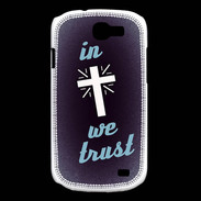 Coque Samsung Galaxy Express In Christ We trust Bleu ZG