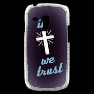 Coque Samsung Galaxy S3 Mini In Christ We trust Bleu ZG