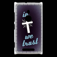 Coque Nokia Lumia 925 In Christ We trust Bleu ZG