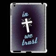 Coque iPad 2/3 In Christ We trust Bleu ZG