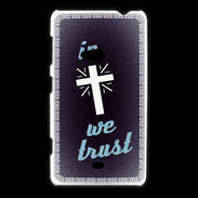 Coque Nokia Lumia 625 In Christ We trust Bleu ZG