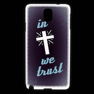 Coque Samsung Galaxy Note 3 In Christ We trust Bleu ZG