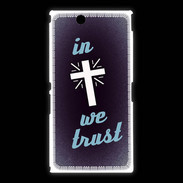 Coque Sony Xpéria Z Ultra In Christ We trust Bleu ZG