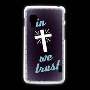 Coque LG L5 2 In Christ We trust Bleu ZG