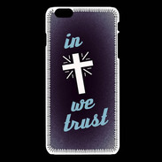Coque iPhone 6Plus / 6Splus In Christ We trust Bleu ZG