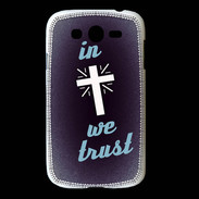 Coque Samsung Galaxy Grand In Christ We trust Bleu ZG