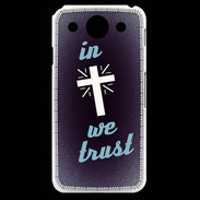 Coque LG G Pro In Christ We trust Bleu ZG