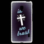 Coque LG F6 In Christ We trust Bleu ZG