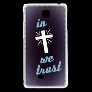 Coque LG F5 In Christ We trust Bleu ZG