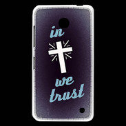 Coque Nokia Lumia 630 In Christ We trust Bleu ZG