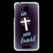 Coque HTC Desire 510 In Christ We trust Bleu ZG