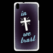 Coque HTC Desire 816 In Christ We trust Bleu ZG