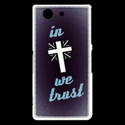 Coque Sony Xperia Z3 Compact In Christ We trust Bleu ZG
