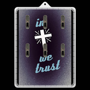 Porte clés In Christ We trust Bleu ZG