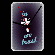 Grande pendule murale In Christ We trust Bleu ZG