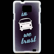 Coque Samsung Galaxy S2 In Combi We trust Bleu ZG