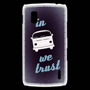 Coque LG Nexus 4 In Combi We trust Bleu ZG