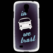 Coque Samsung Galaxy S4 In Combi We trust Bleu ZG