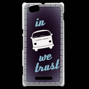Coque Sony Xperia M In Combi We trust Bleu ZG